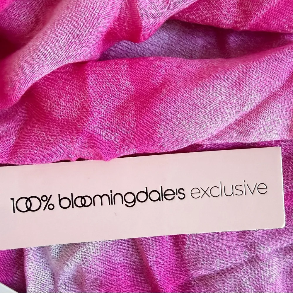 Aqua Tie Dye Tassel Shawl Wrap Pink Yellow Lightweight Kimono NWT 36274 - Picture 8 of 11